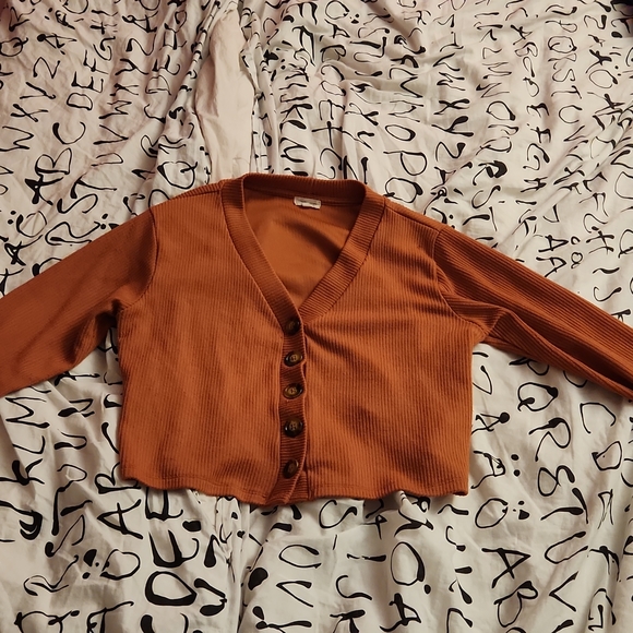 Copper Cropped Cardigan - Picture 2 of 3